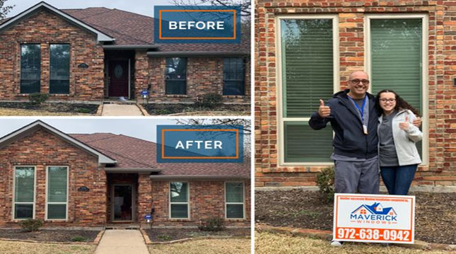 Before and after window replacement in San Antonio