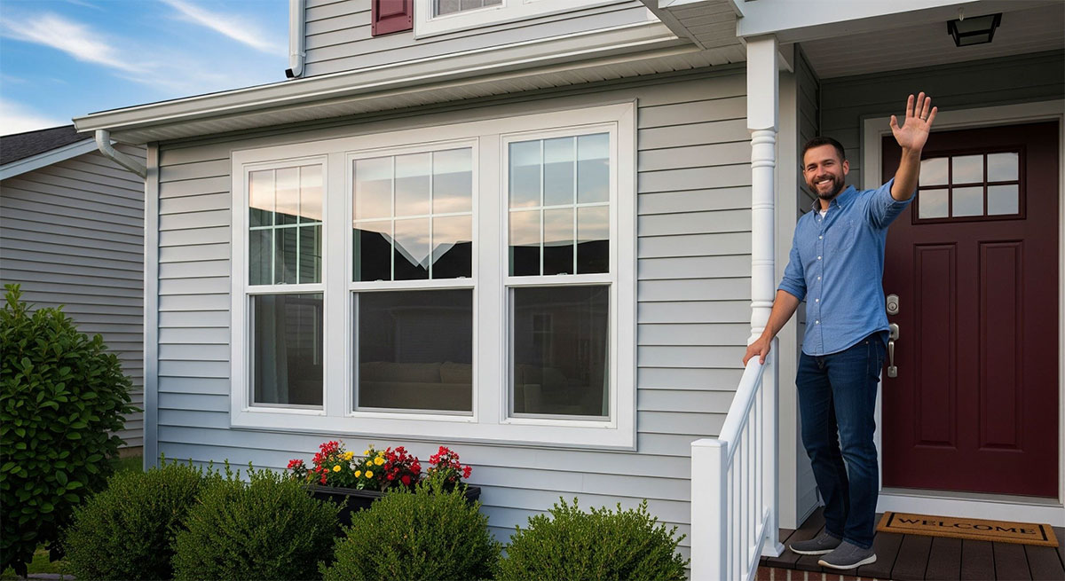 Converse customer enjoying new windows installed by Maverick