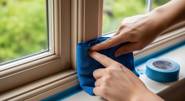 Always clean the window frame and glass before applying tape to ensure proper adhesion.