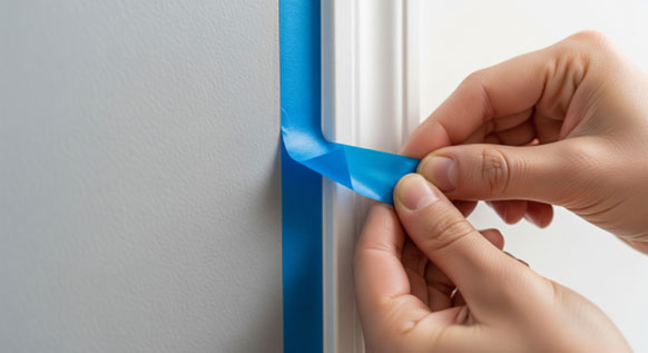 Remove tape while paint is slightly tacky for the cleanest lines.