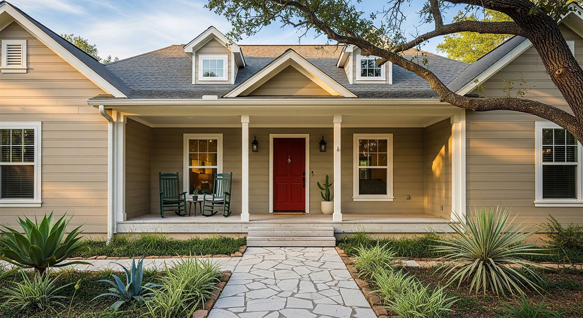 Texas home exterior showing clean siding protecting the structure